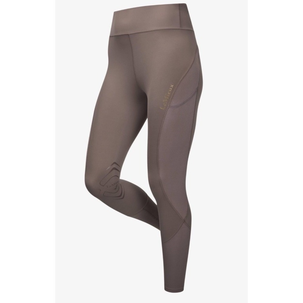 Lemieux Women's Lydia Mesh Leggings with Silicone  Walnut Us 10 NWT